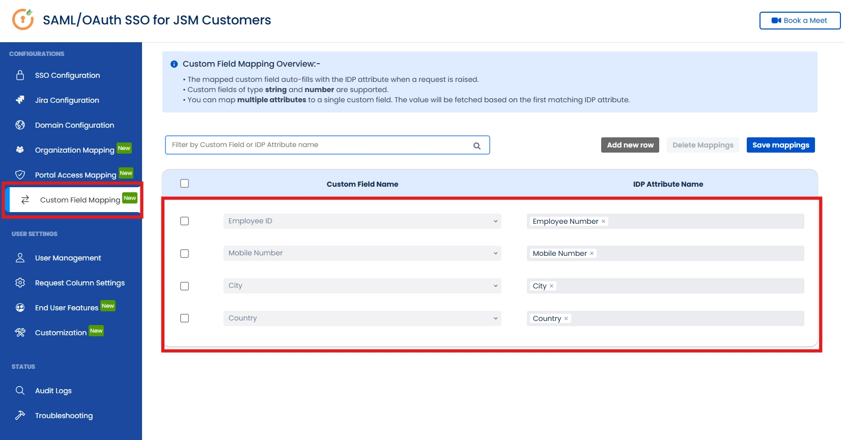 JSM portal request form with pre-filled custom fields