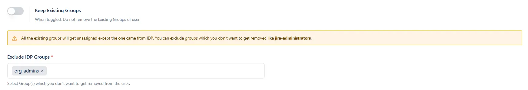 Keep existing groups scim