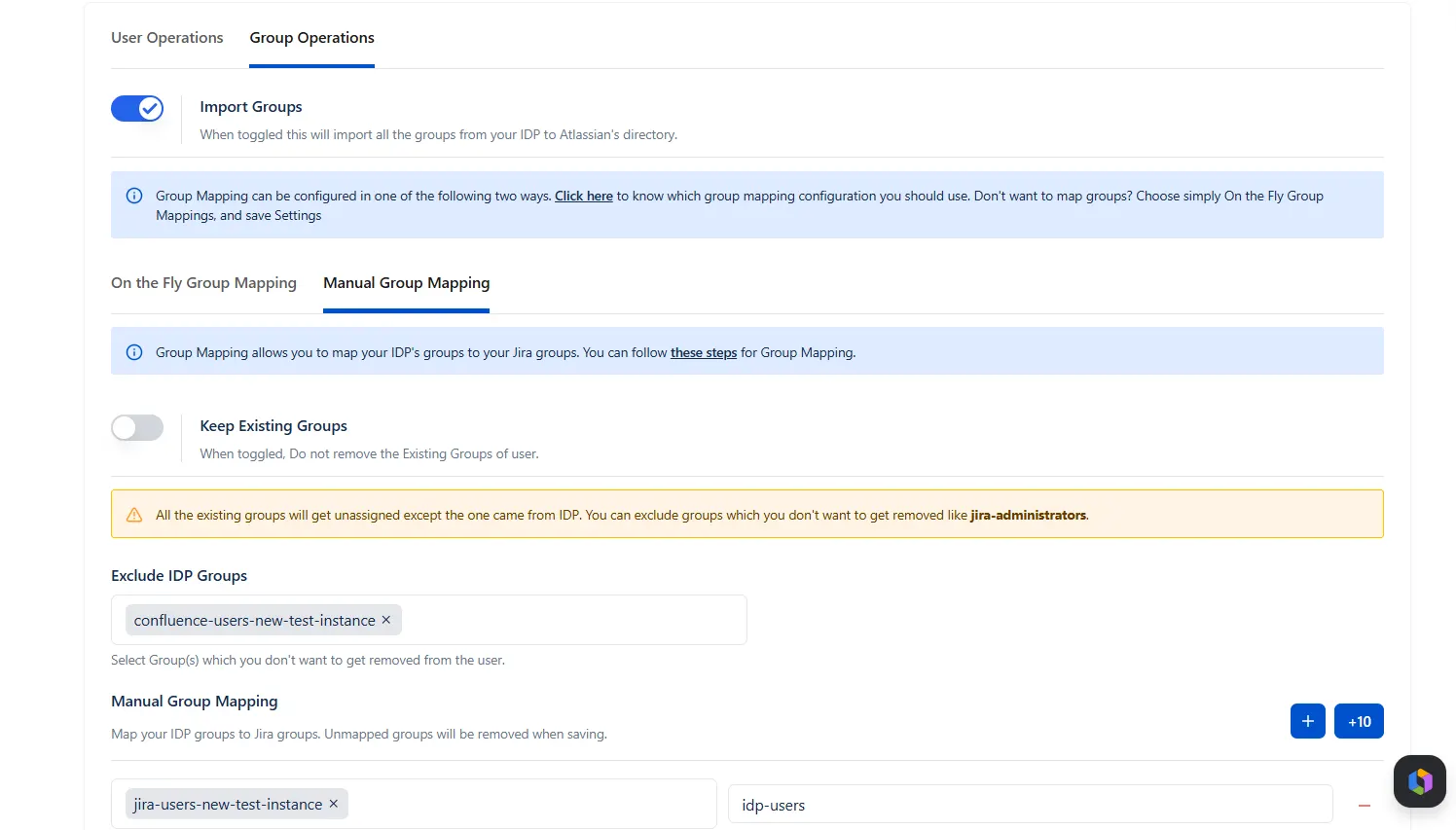 Manual Group Mapping Scim