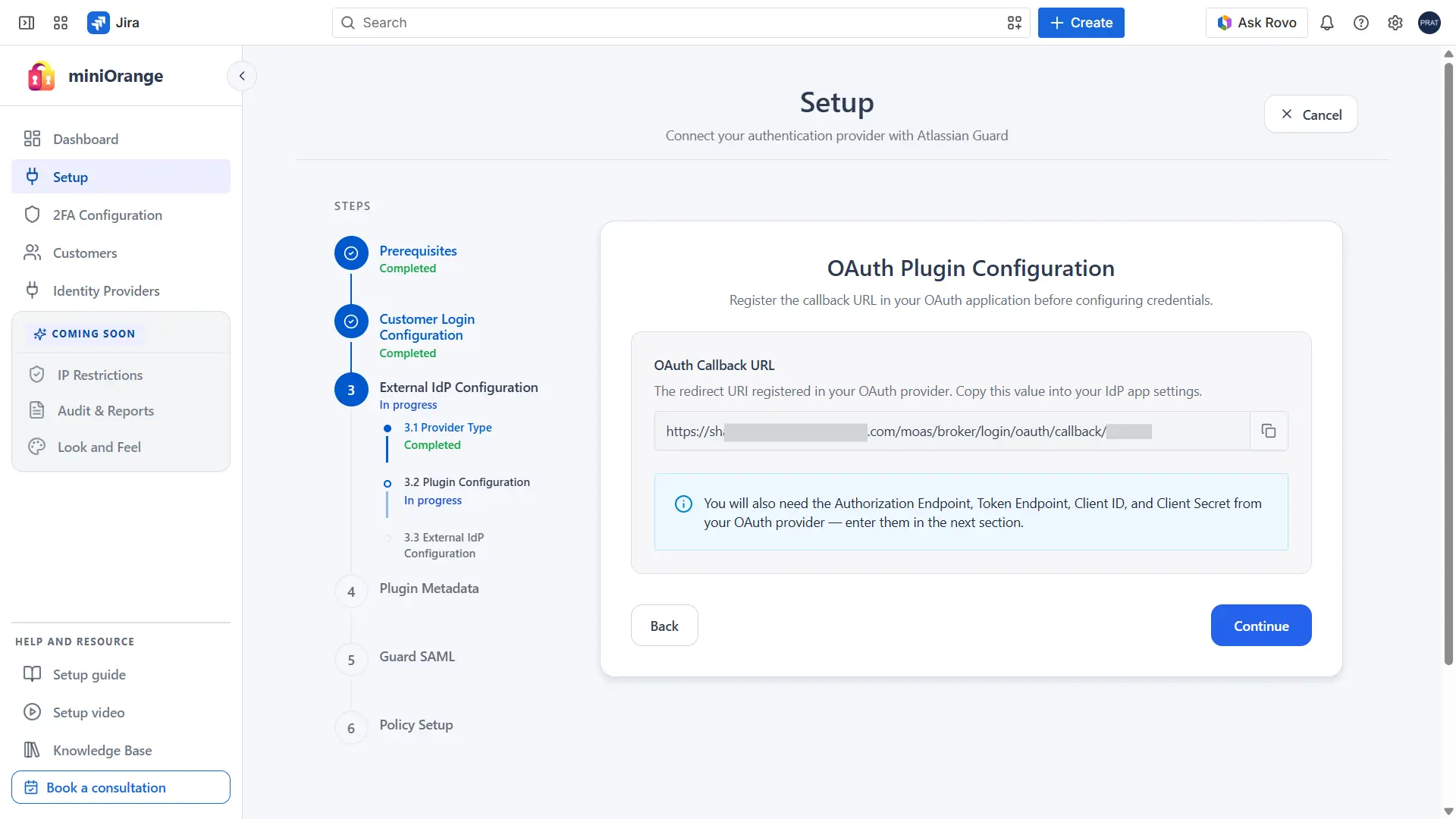 OAuth Plugin Configuration