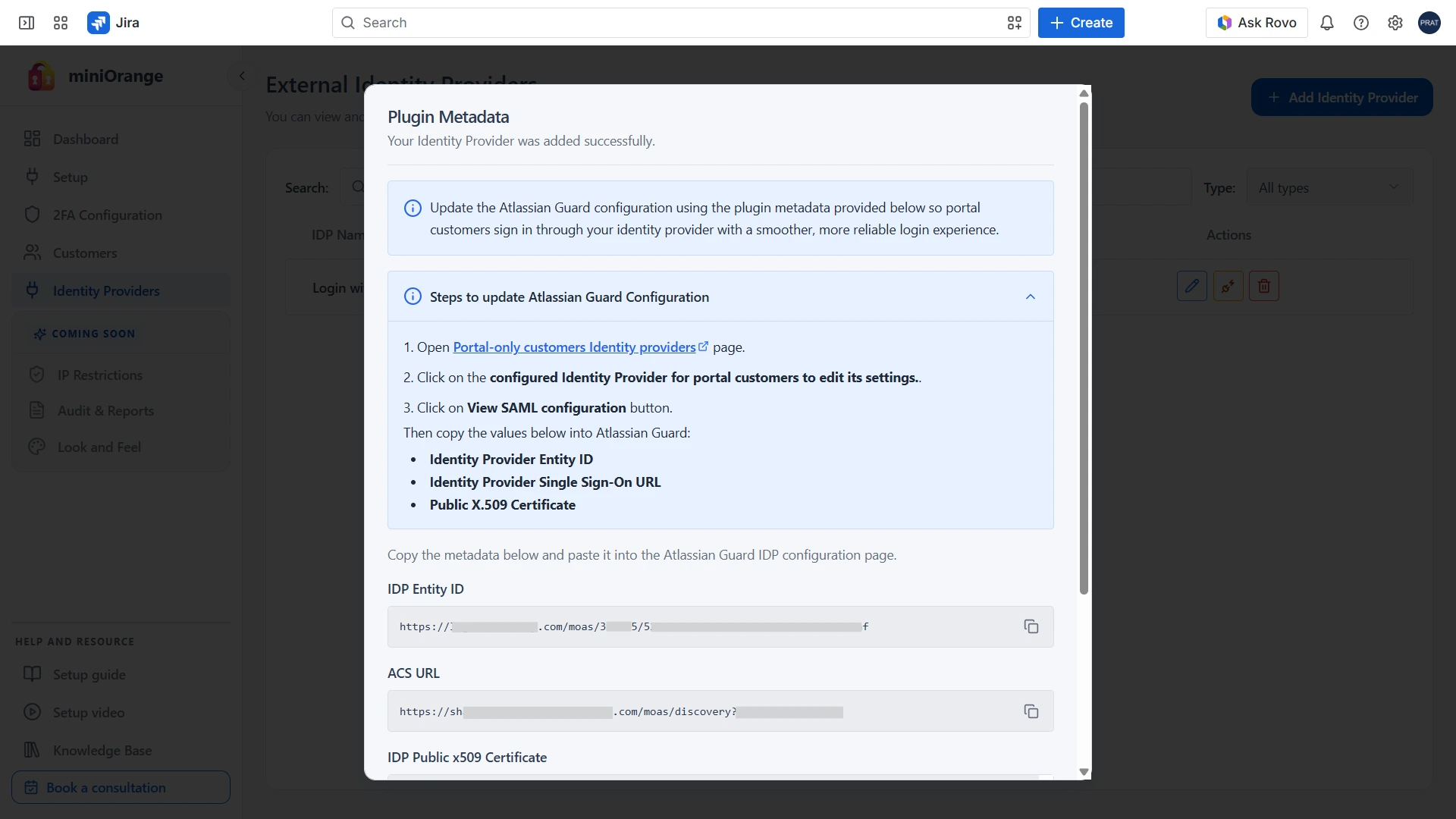 Update Authentication Source in Atlassian Guard
