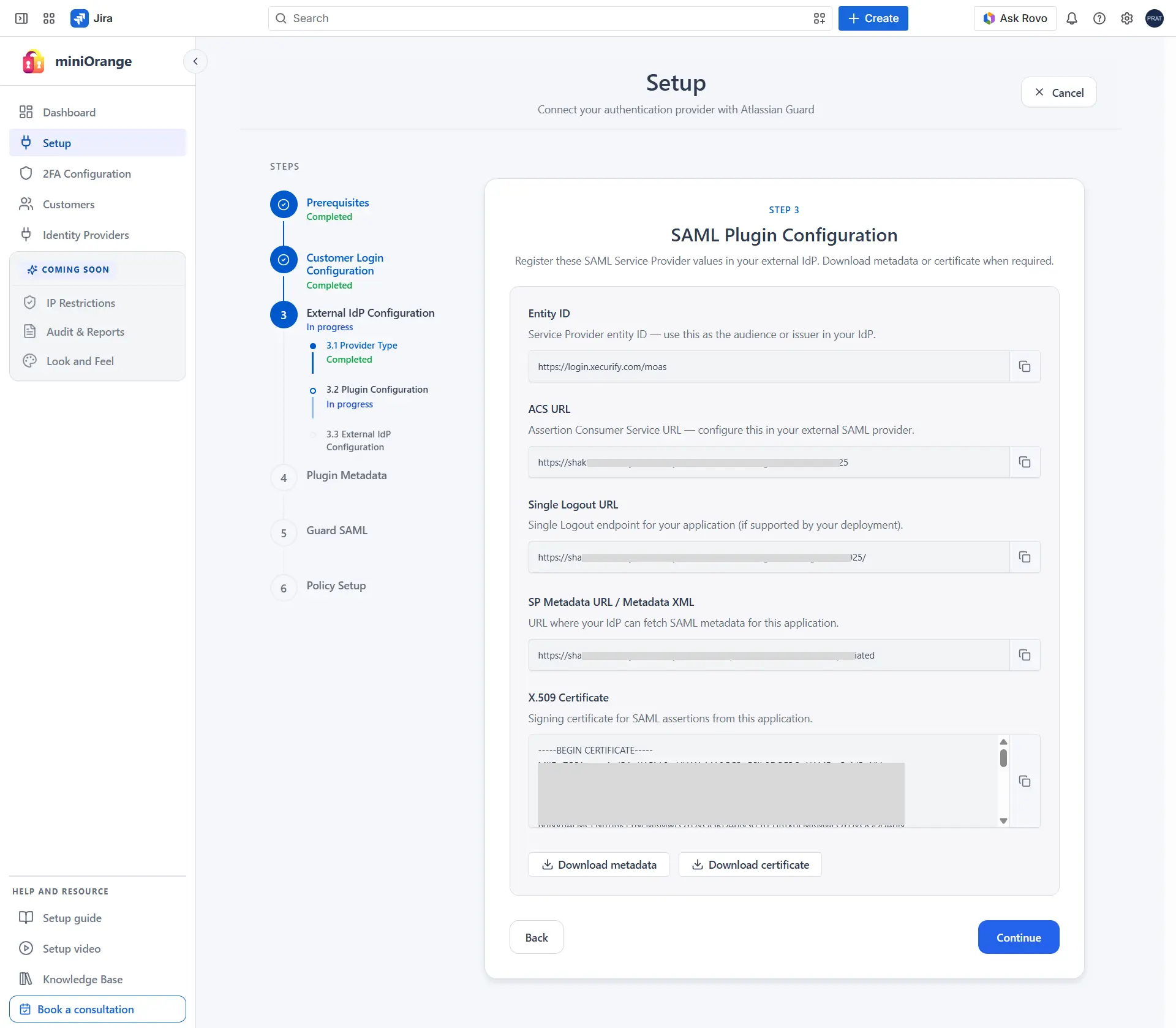 SAML Plugin Configuration