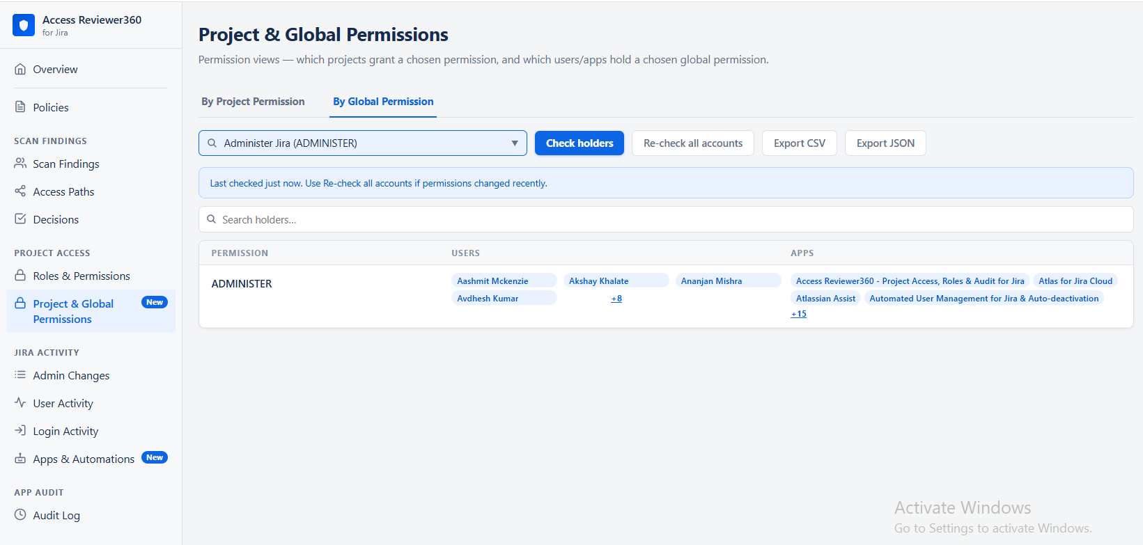 Access Reviewer360 Global Permission