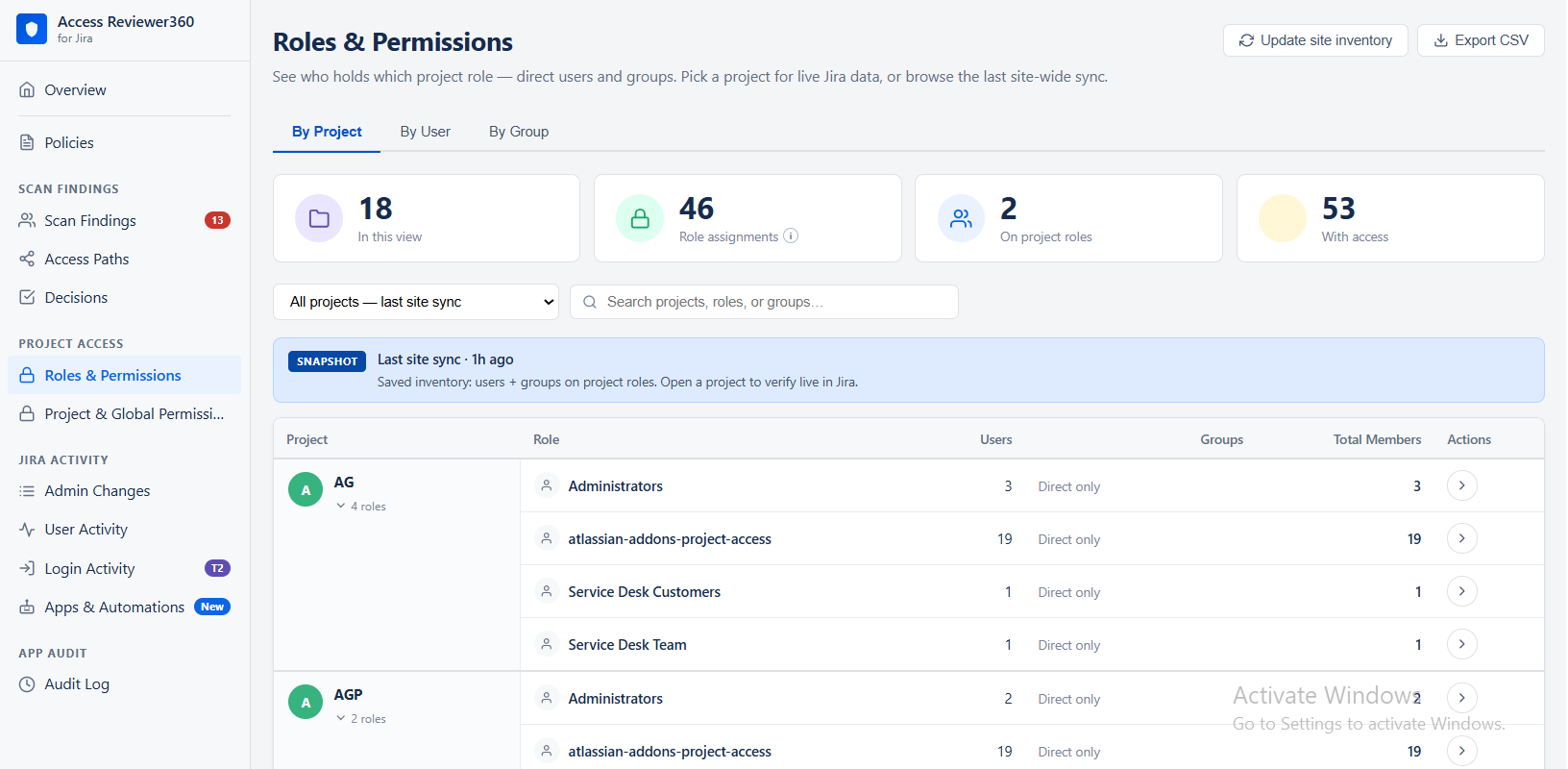 Access Reviewer360 Roles and Permissions