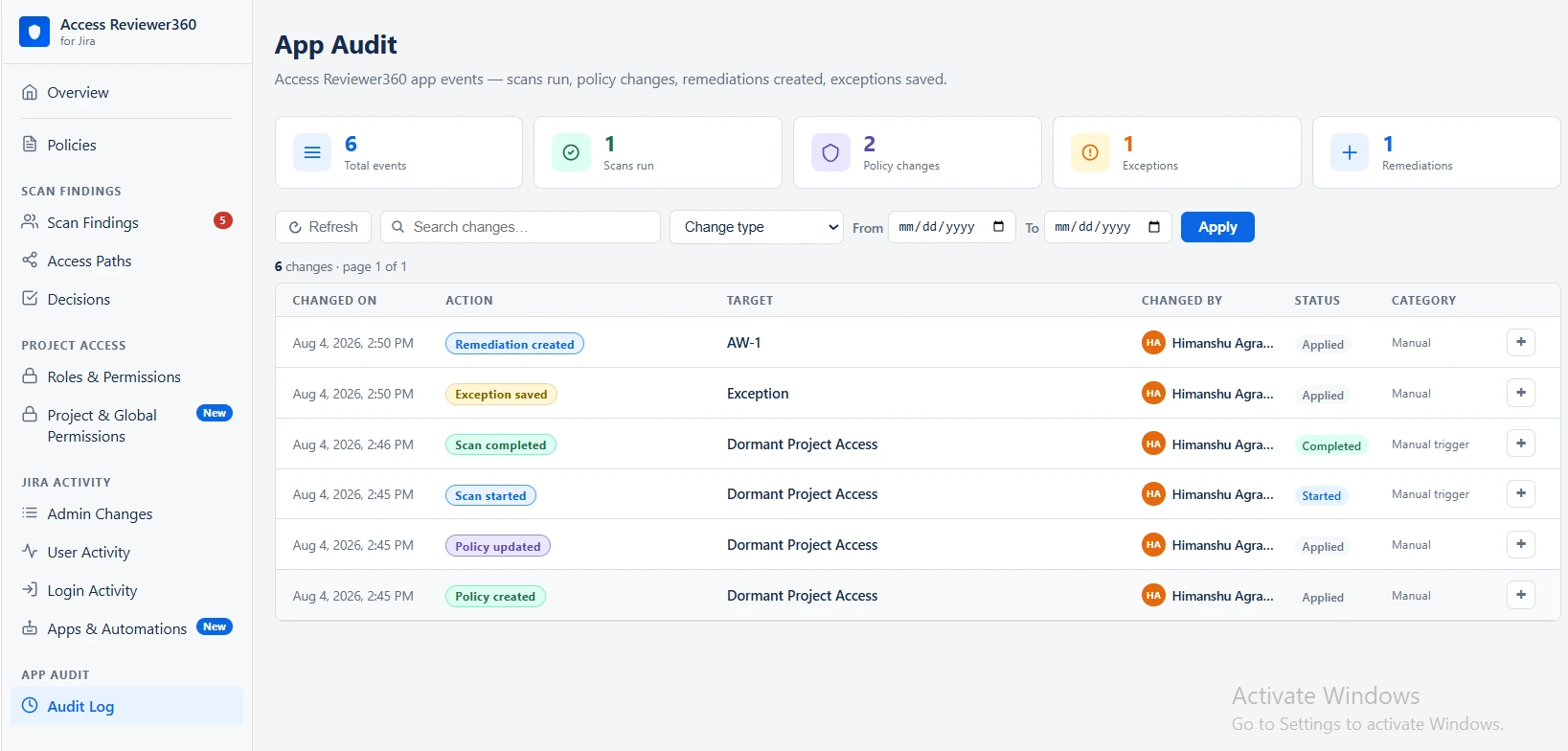 Access Reviewer360 App Audit