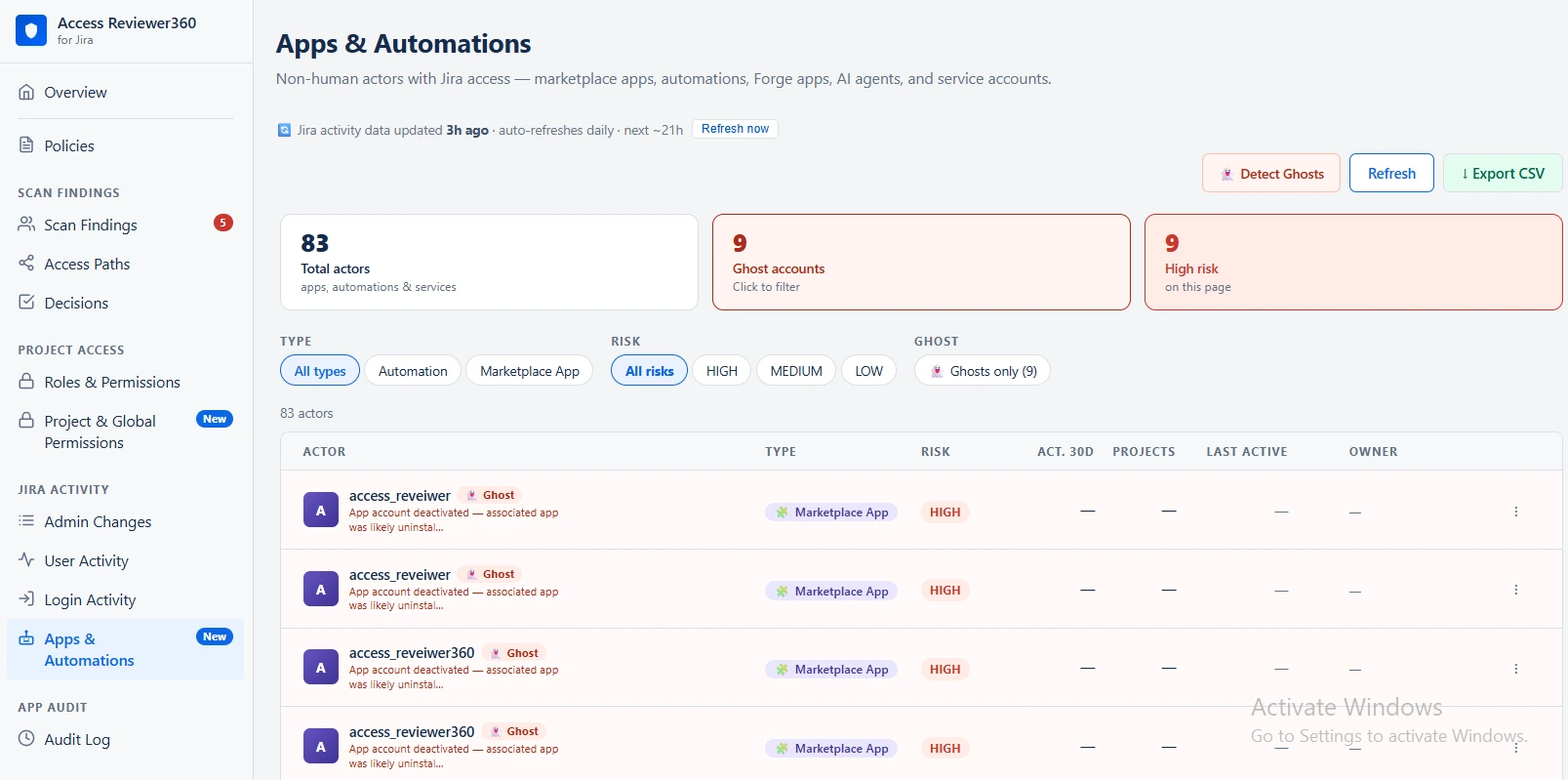 Access Reviewer360 Apps and Automations