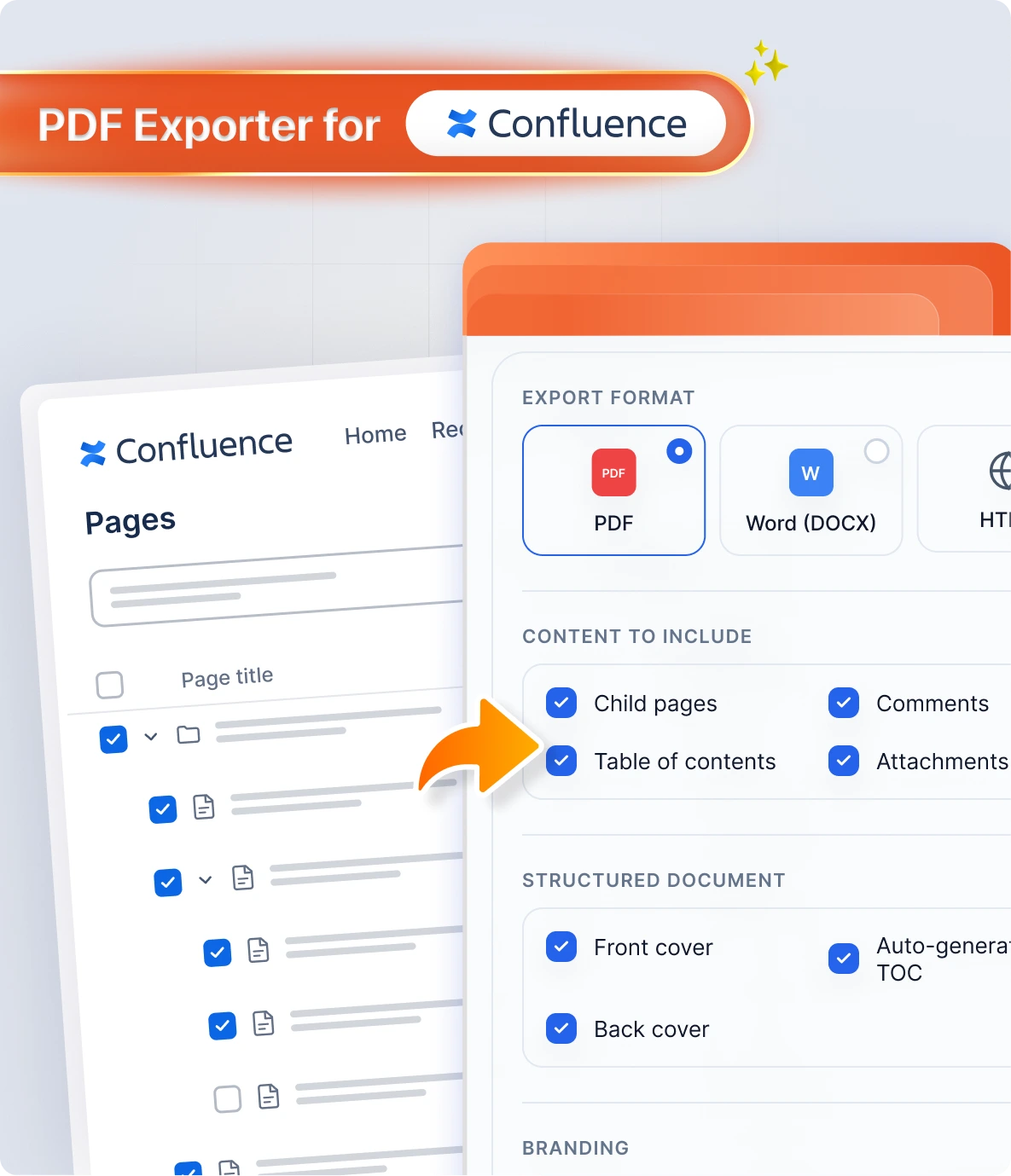 PDF Word Exporter Confluence export features