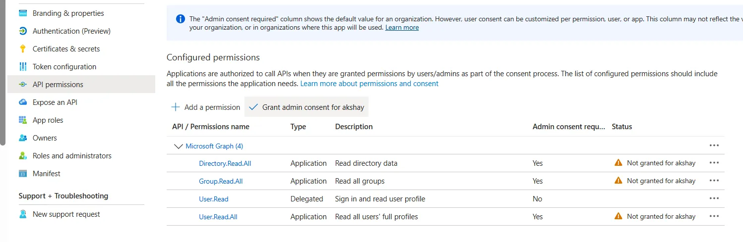 Entra ID API Permissions