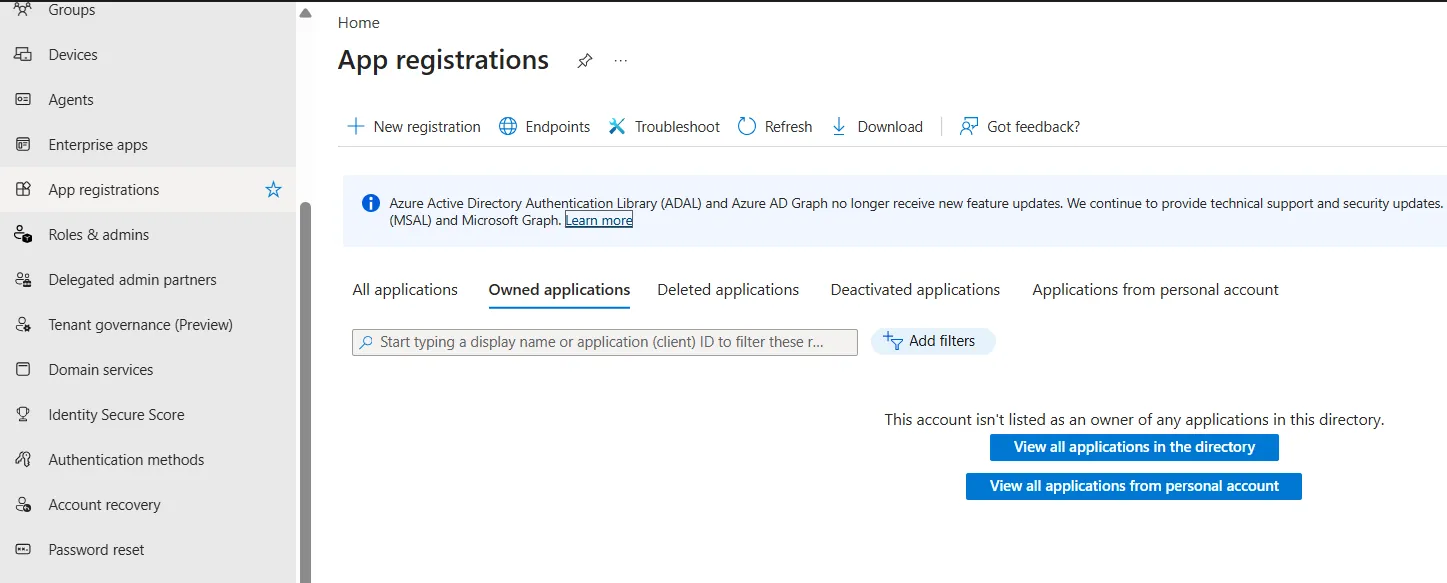 Entra ID App Registrations