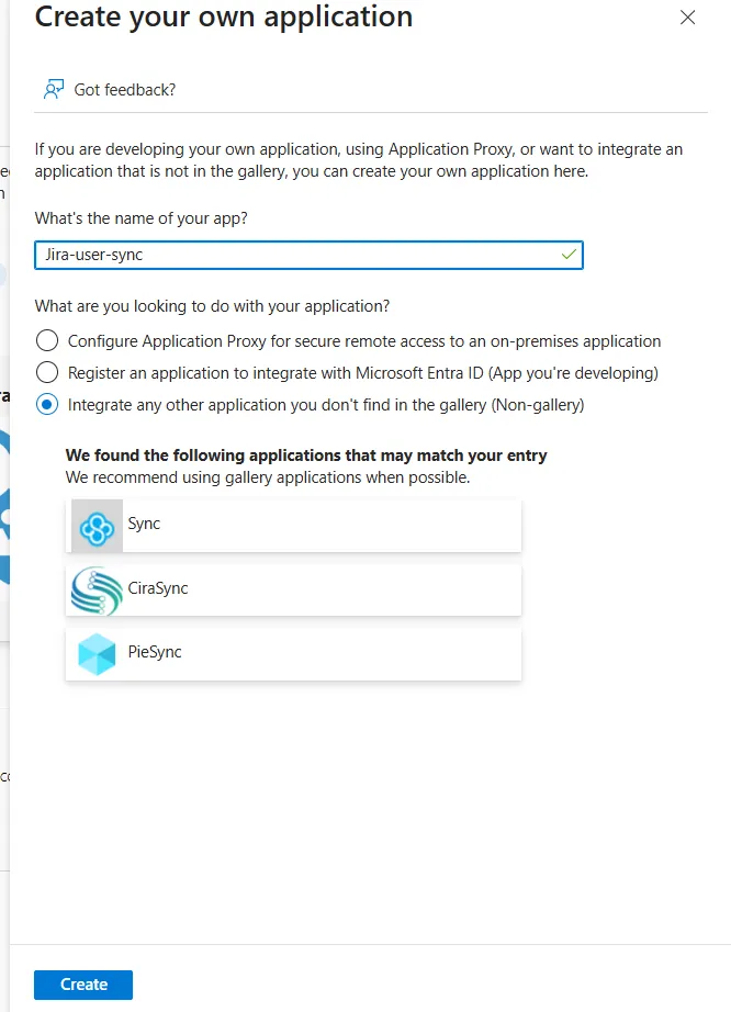 Create Application