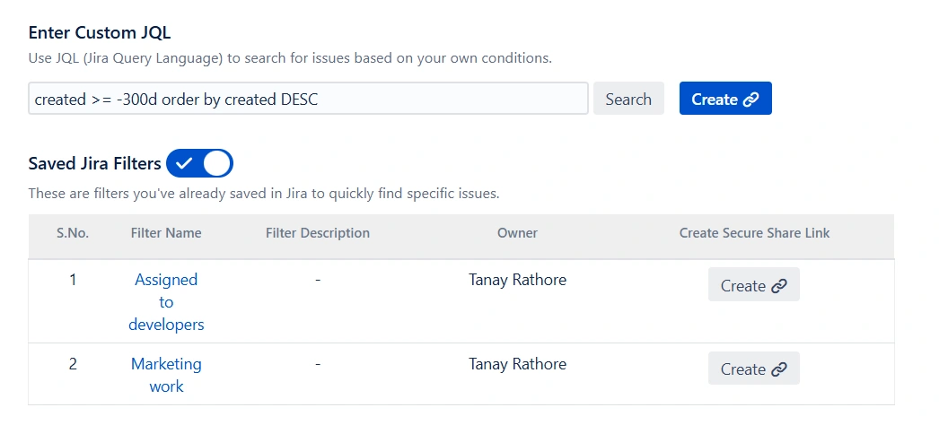 jira secure share cloud email links