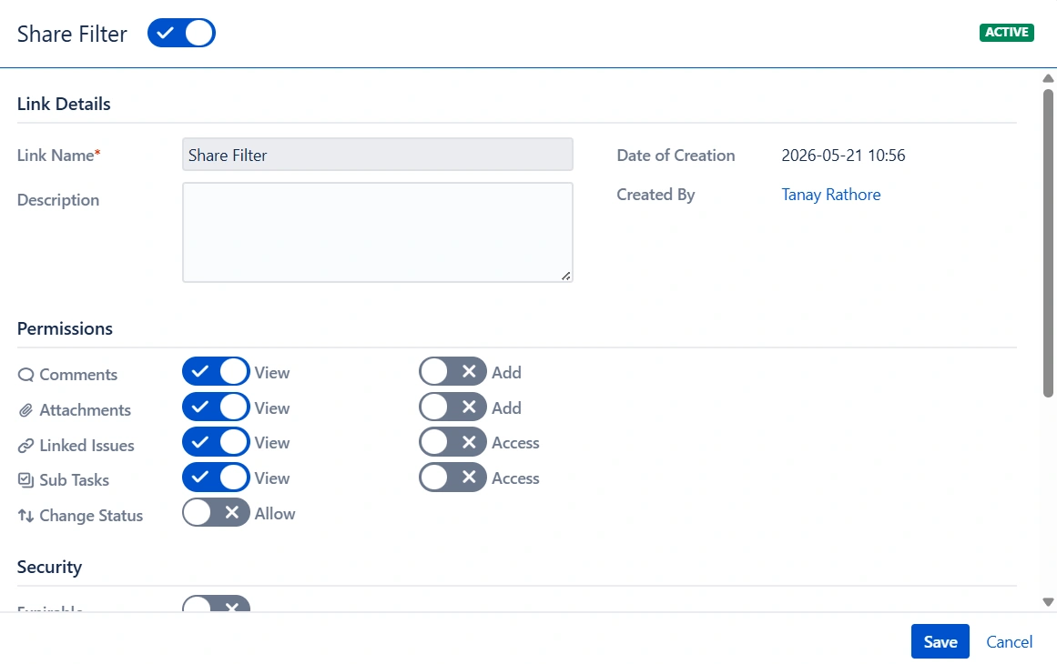 jira secure share cloud email links