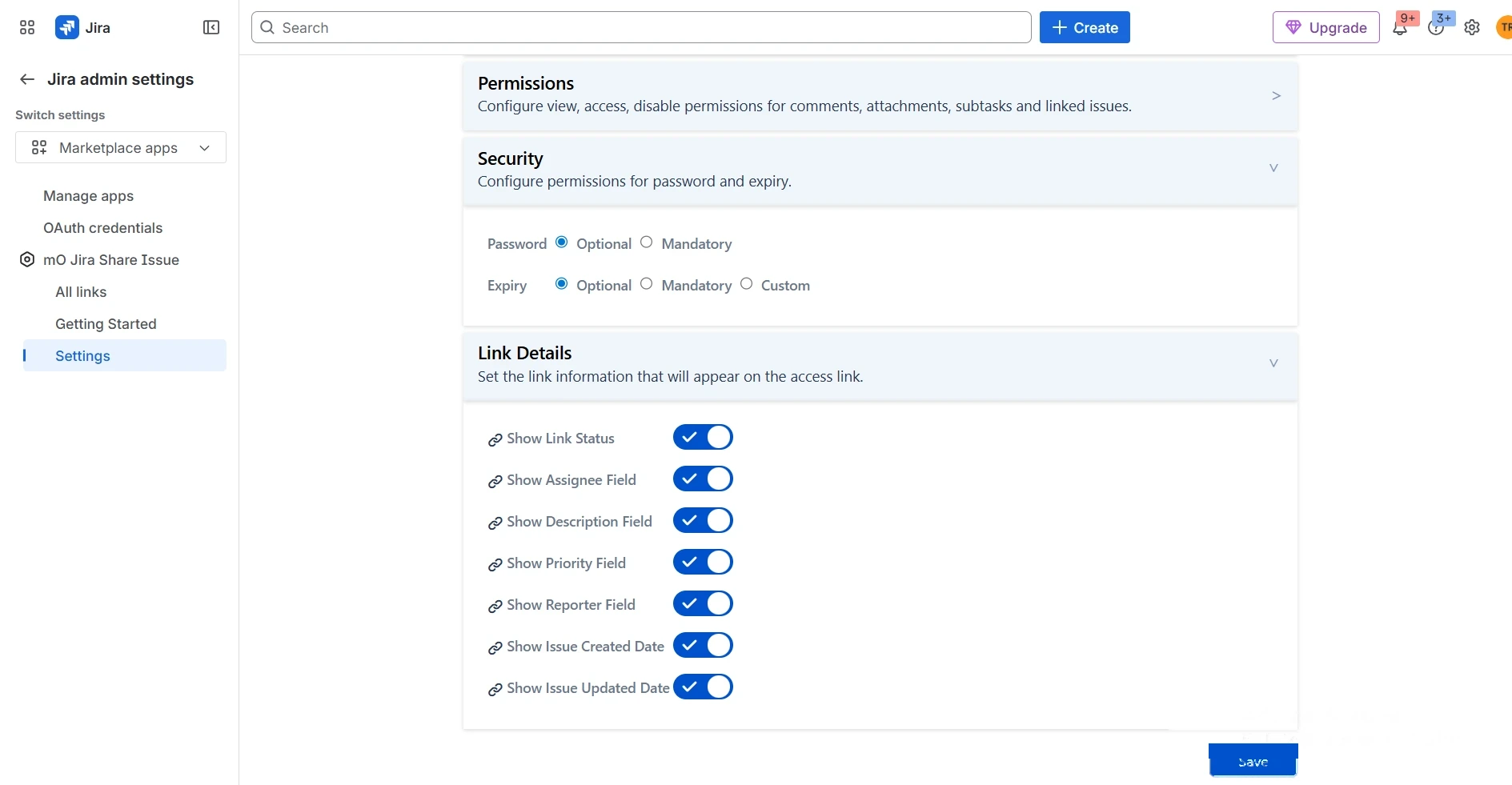 jira secure share cloud email links