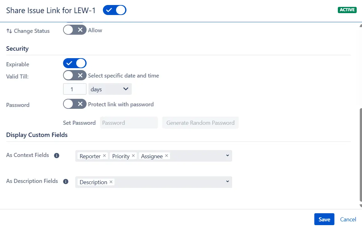 jira secure share cloud email links