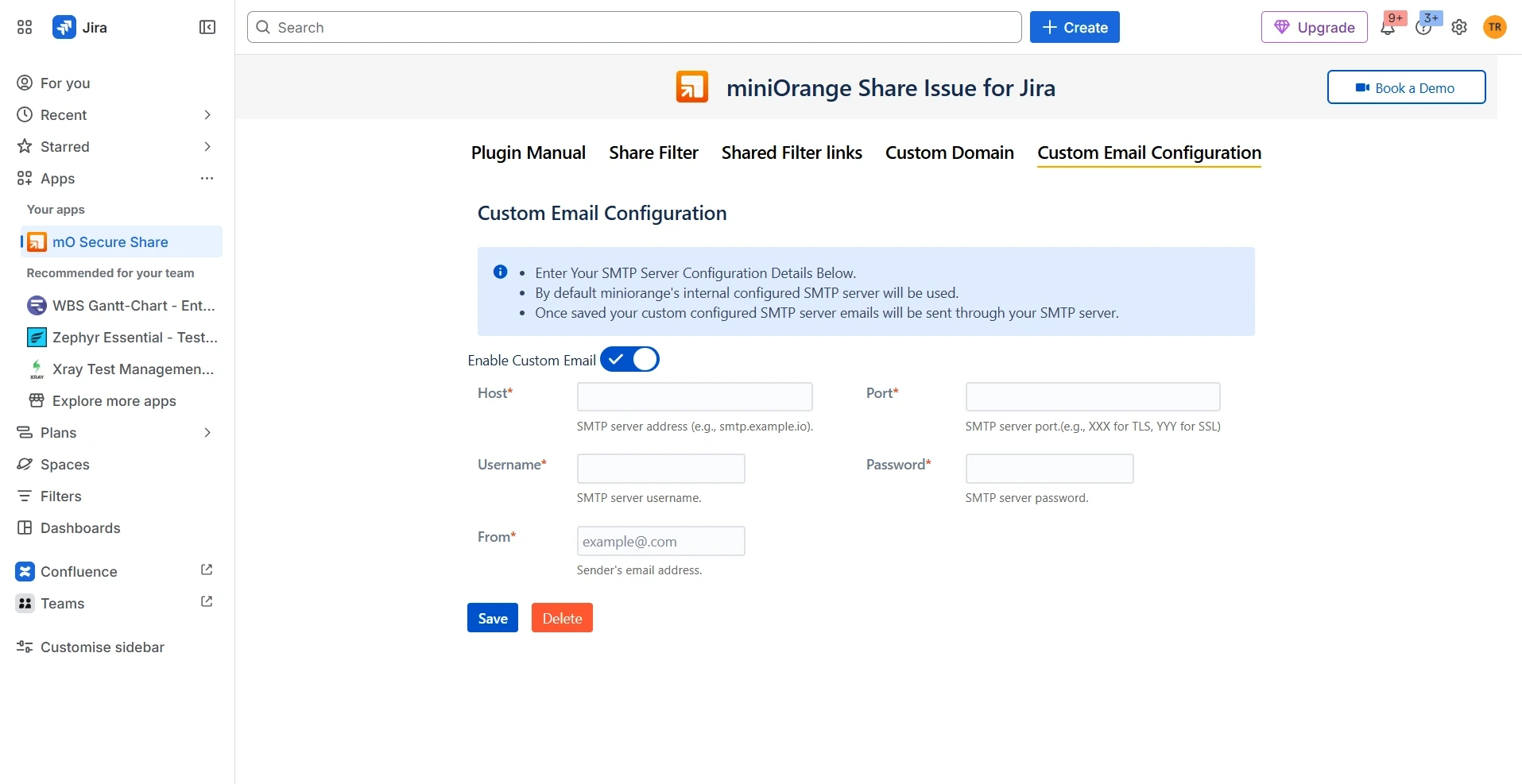 jira secure share cloud email links