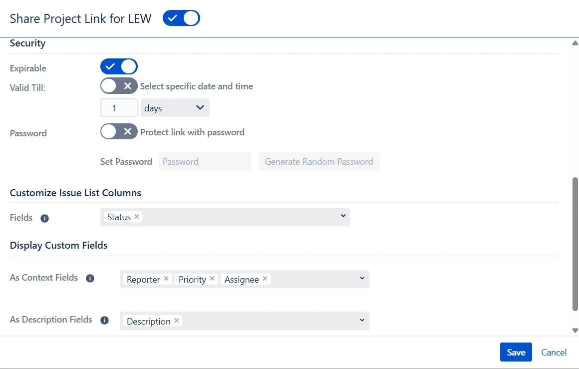 jira secure share cloud email links