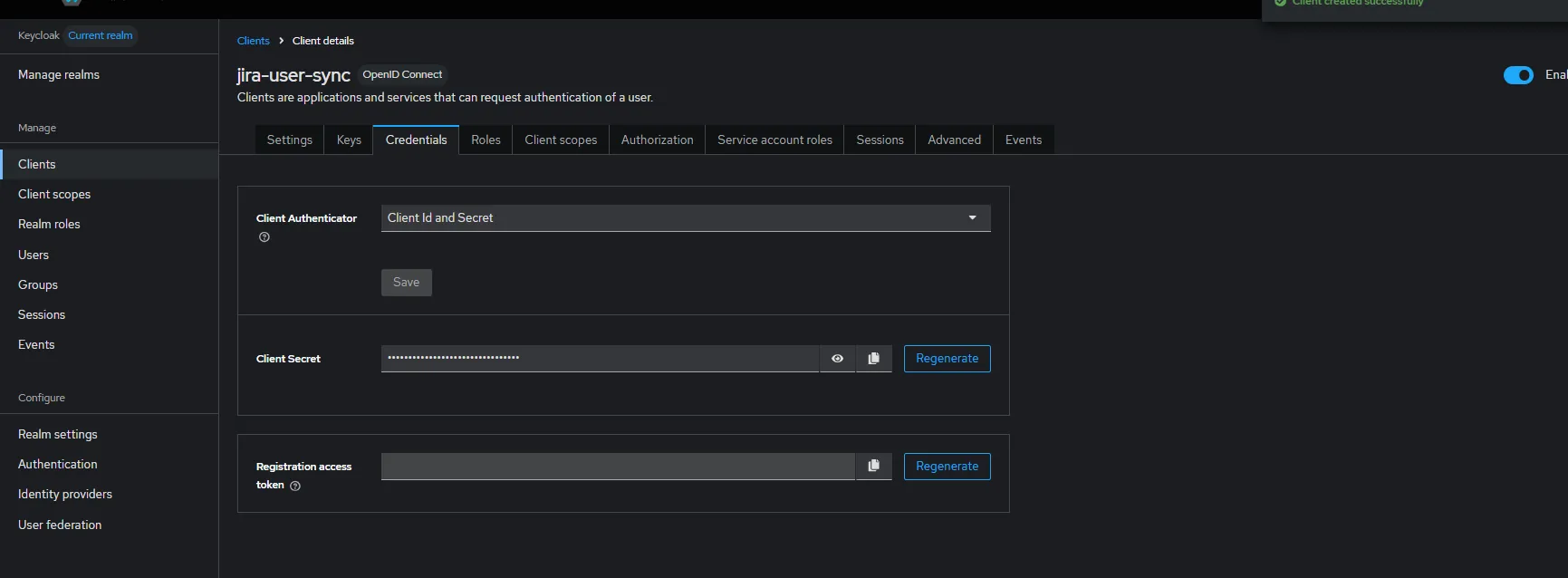Keycloak Client Credentials