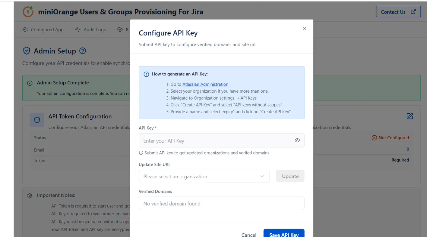 Configure API Key