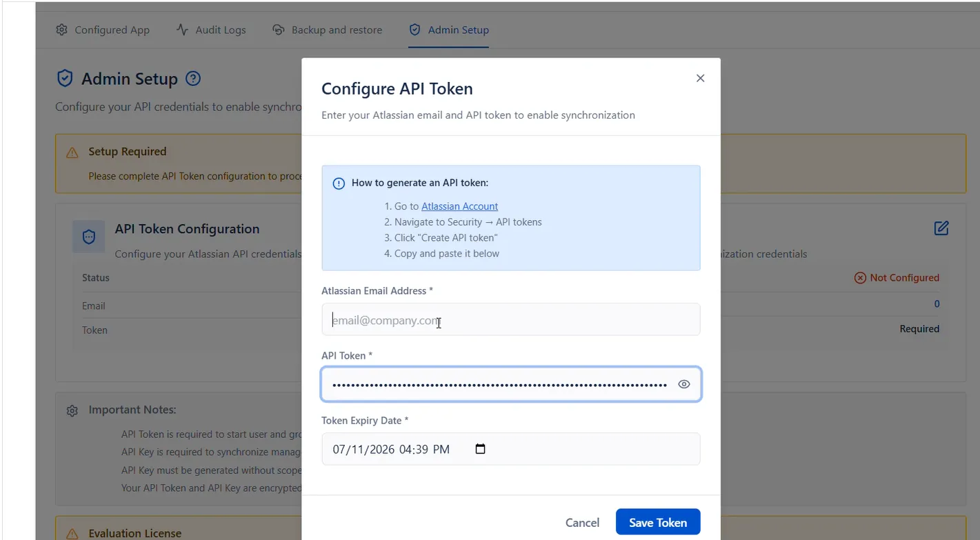Configure API Token