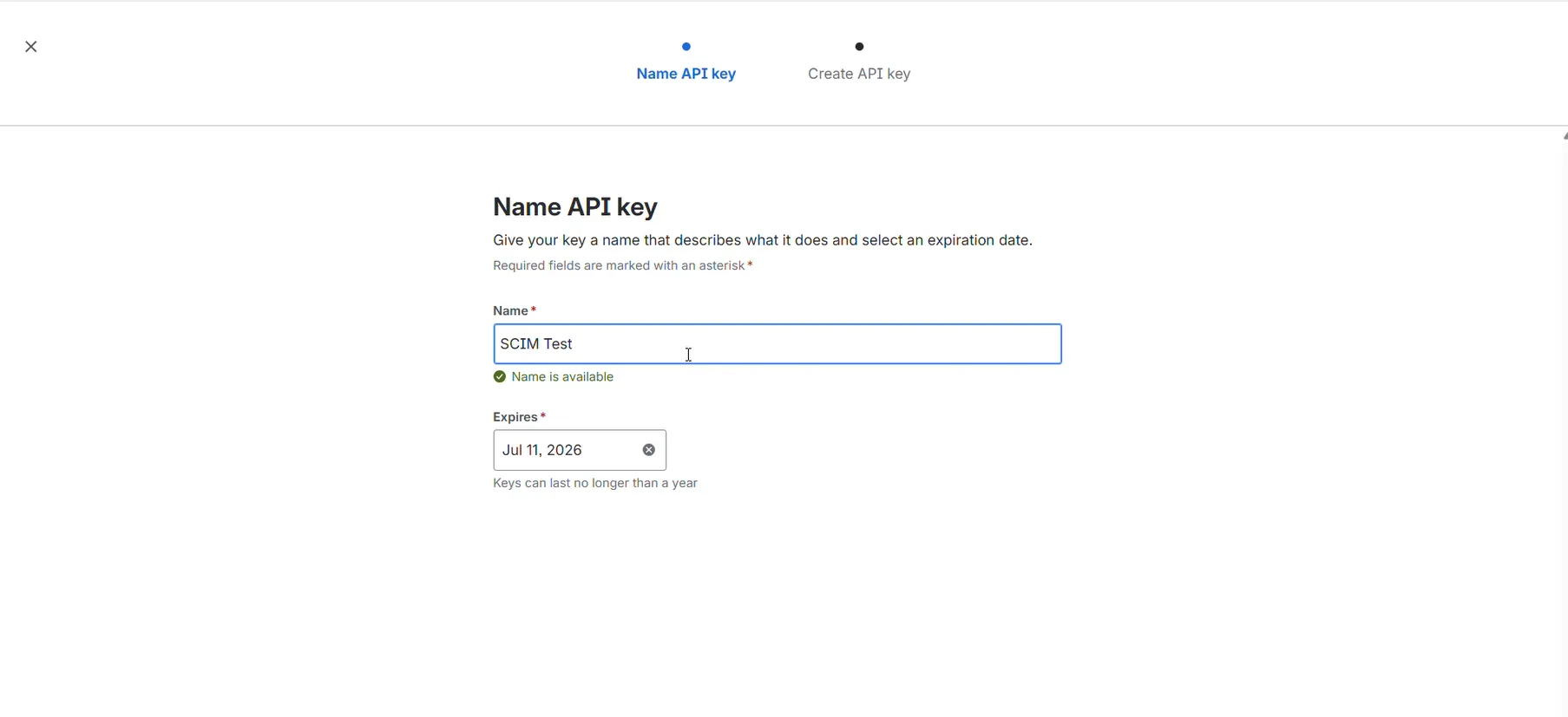 Name API Key