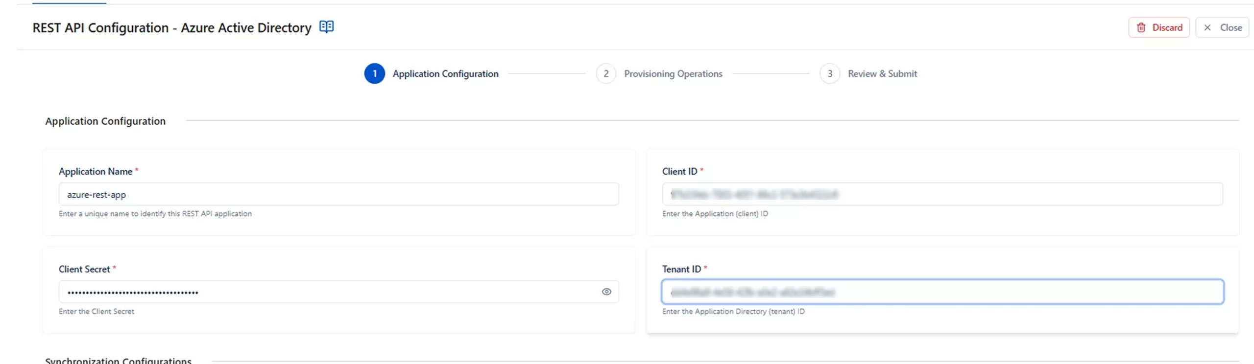 REST API App Config for Entra ID