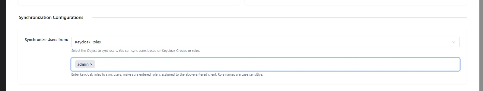 Role Based Synchronize Configurations