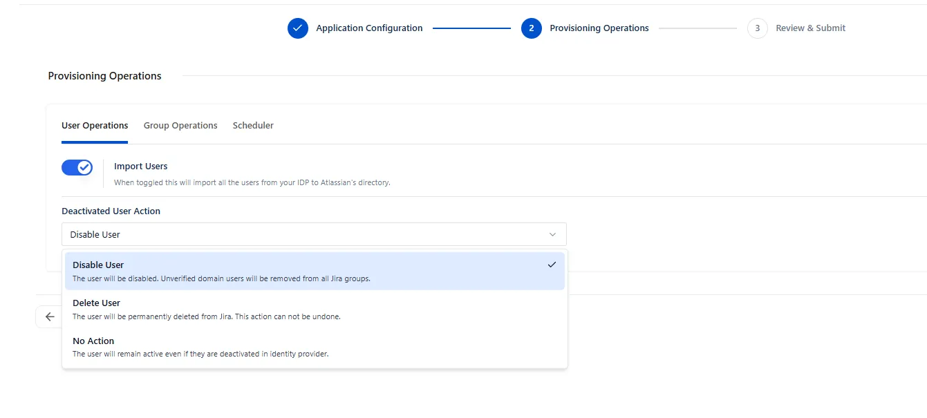 User Provisioning Options