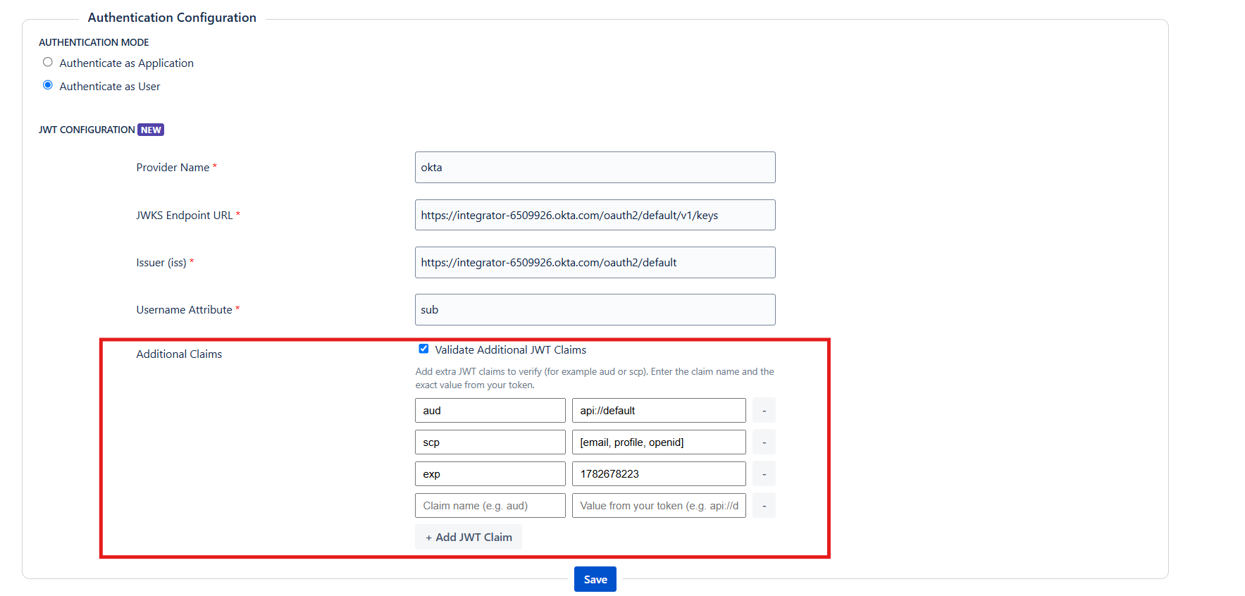 Additional claims in JWT config in Enhance REST API Access using OAuth Tokens