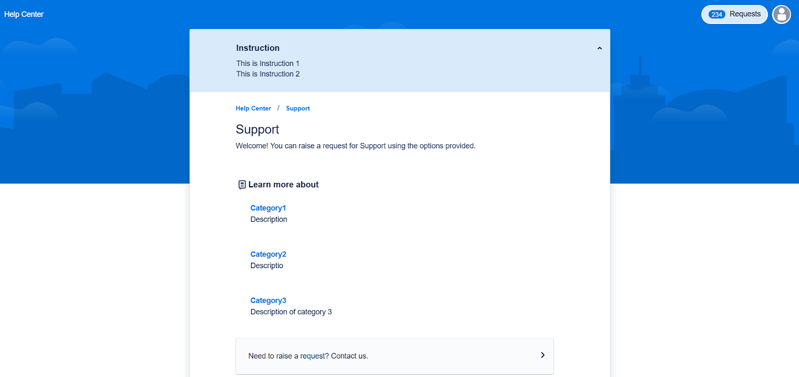 Categorised knowledge articles as displayed on the customer-facing portal