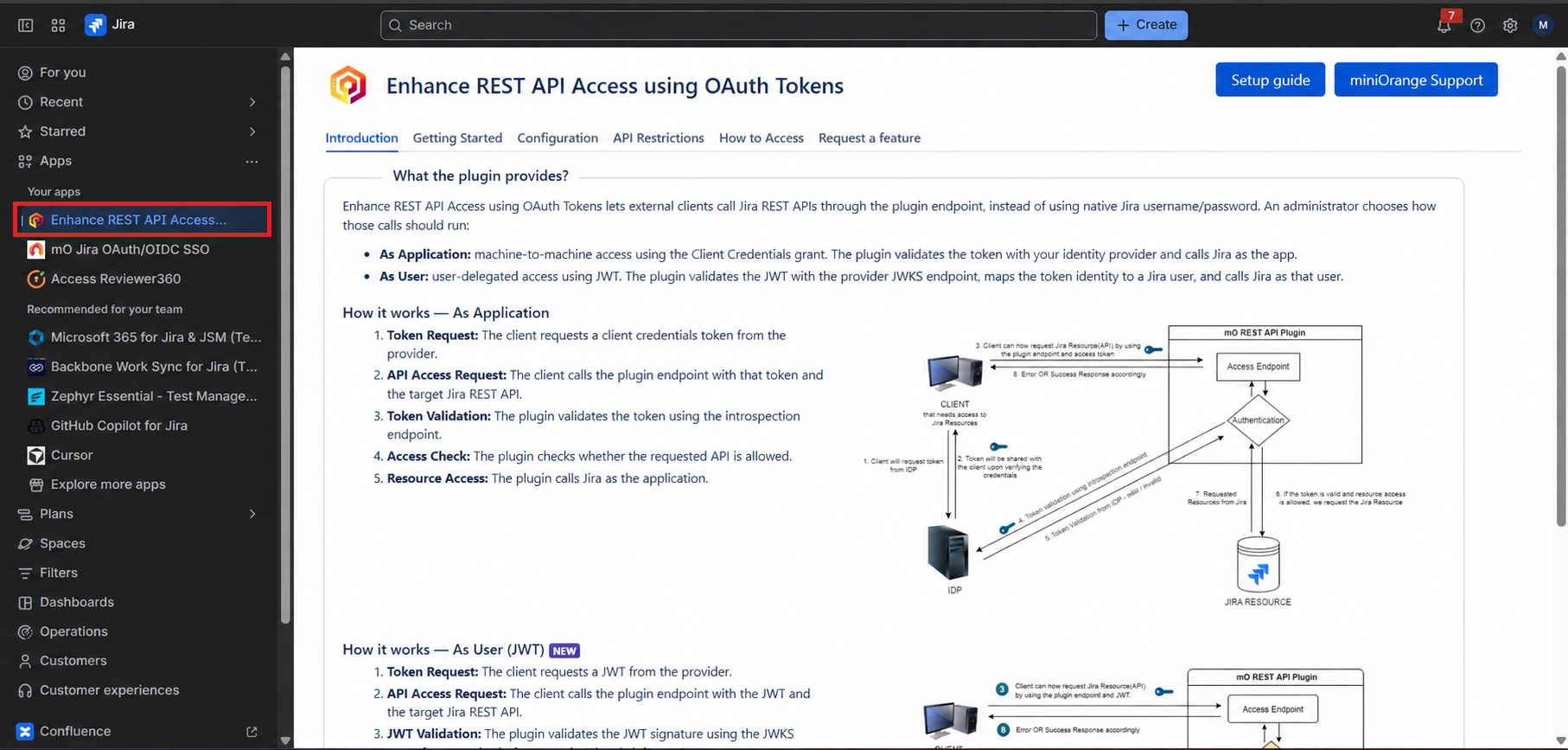 Enhance REST API Access using OAuth tokens under Apps section
