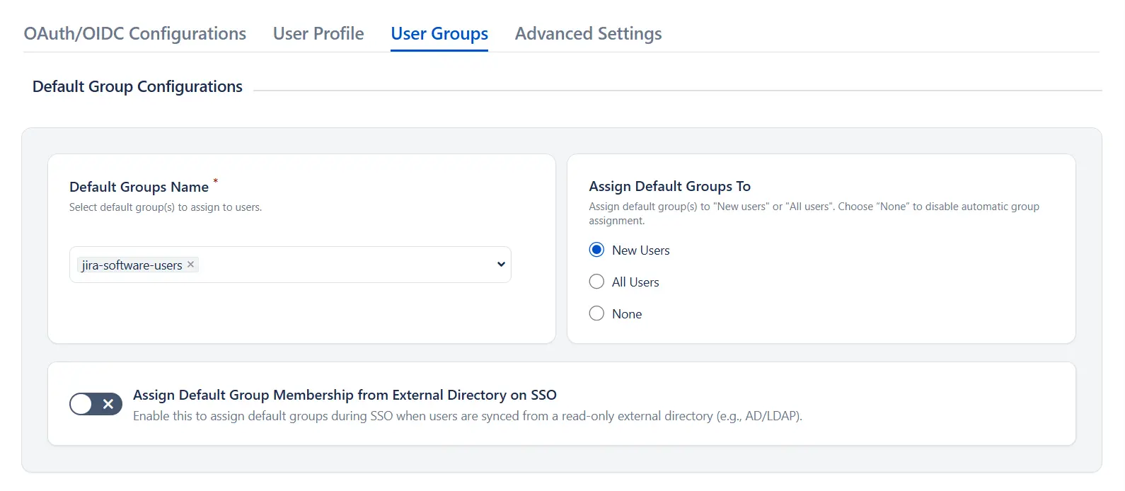 Jira-OAuth-Default-Group-Configurations
