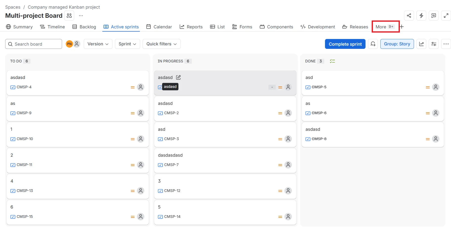 Share Project option in Jira