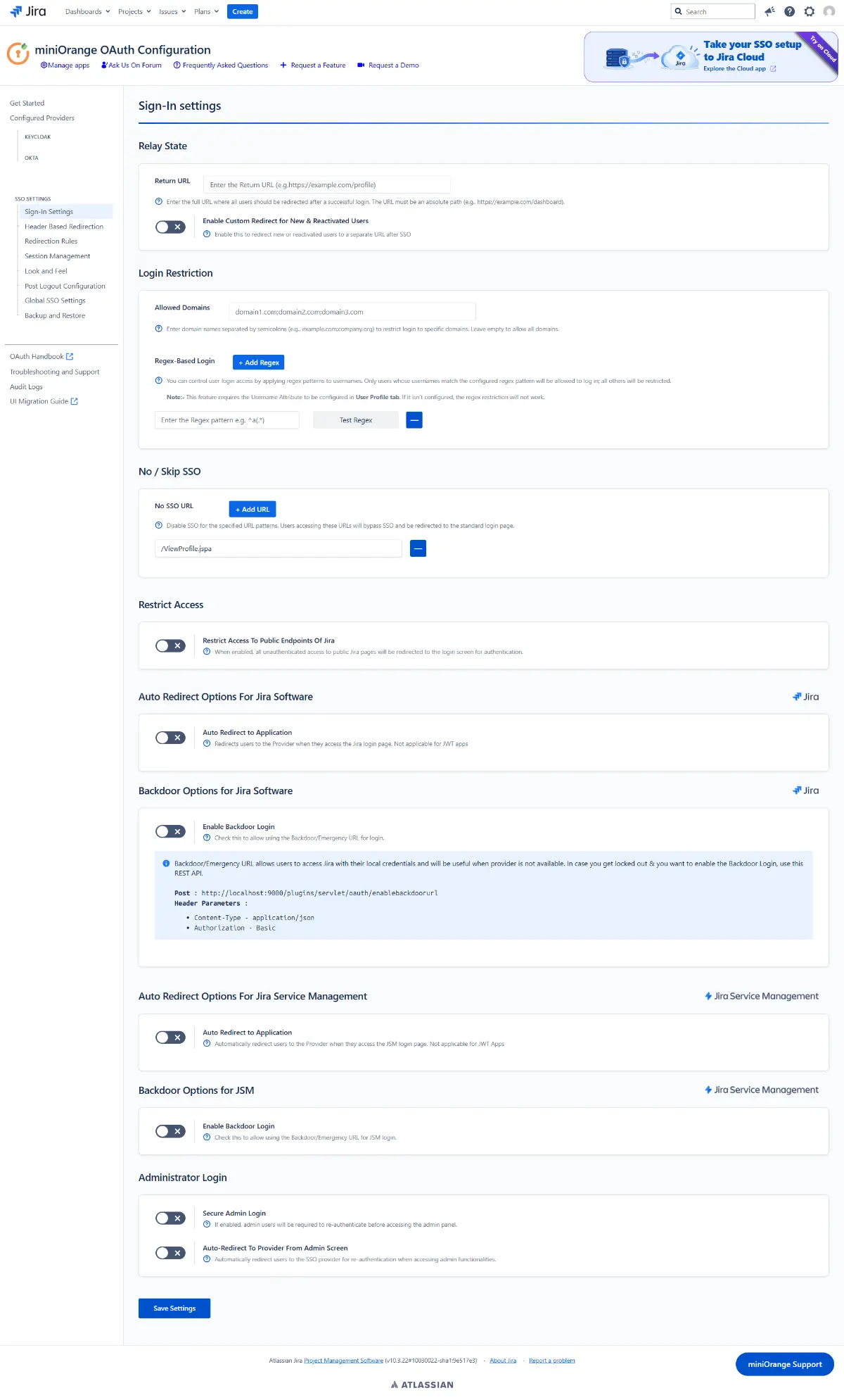 OAuth-Sign-in-Settings