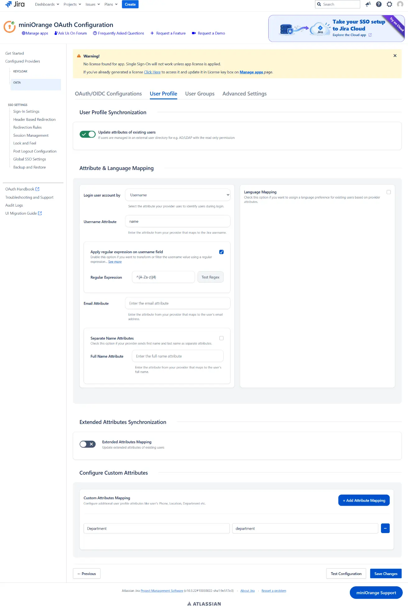 User Profile Mapping - OAuth OpenID SSO