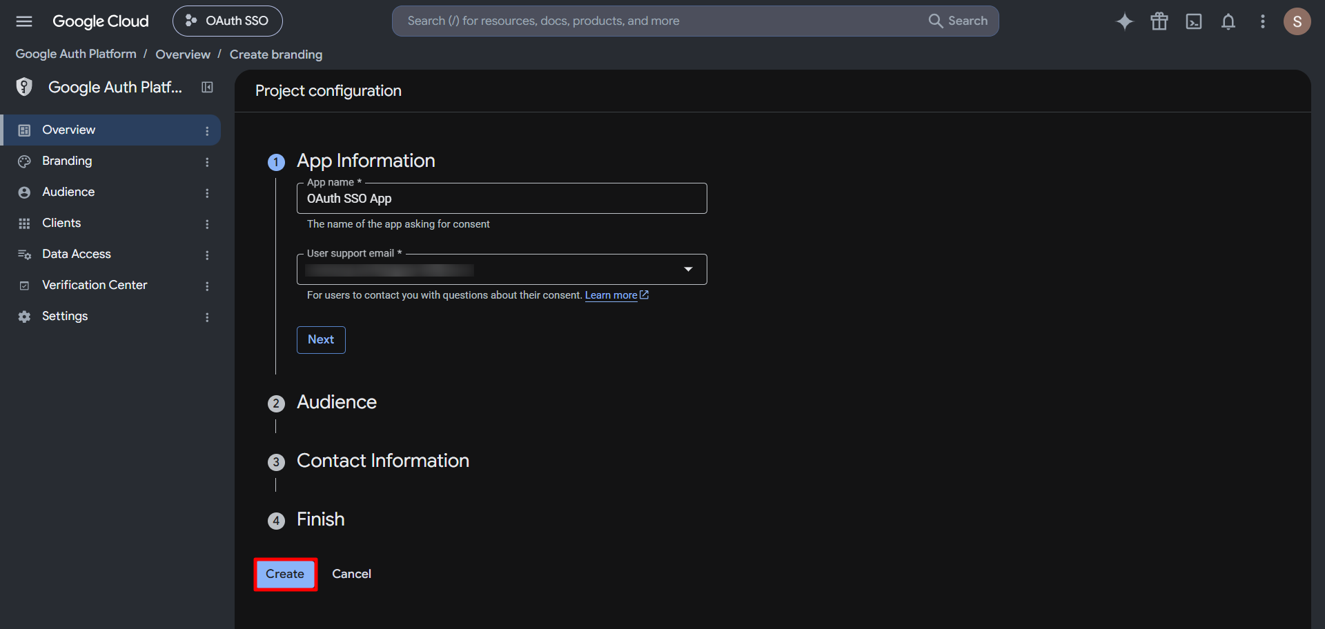 OAuth/OpenID/OIDC Single Sign On (SSO), Google Apps SSO Login Project Configuration