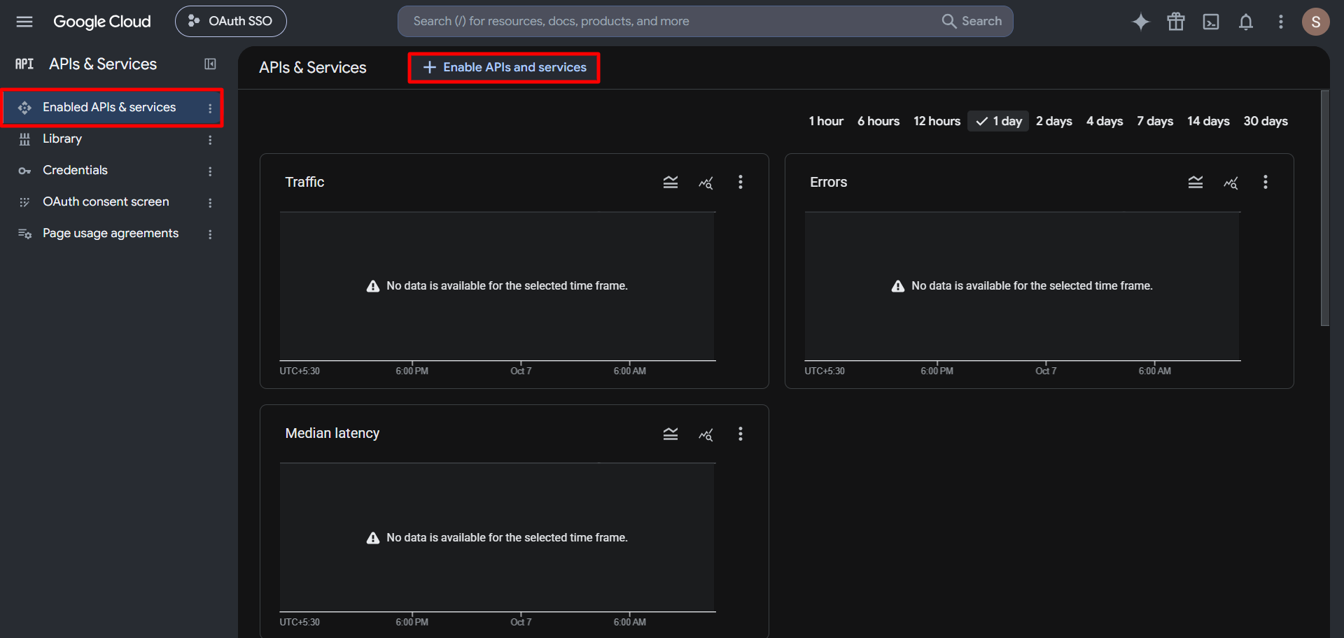 OAuth/OpenID/OIDC Single Sign On (SSO), Google Apps SSO Login Select Enable APIs and Services