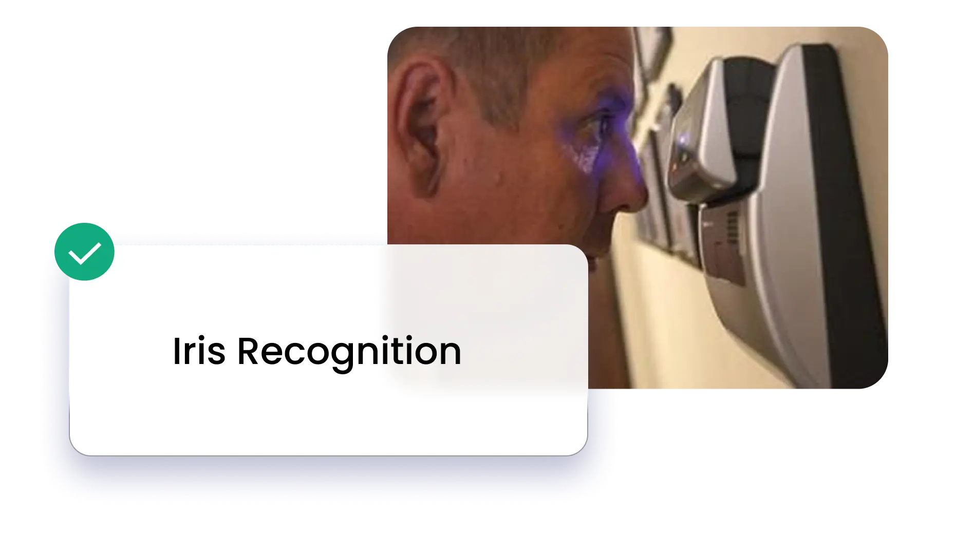 Man using facial recognition system for secure biometric authentication