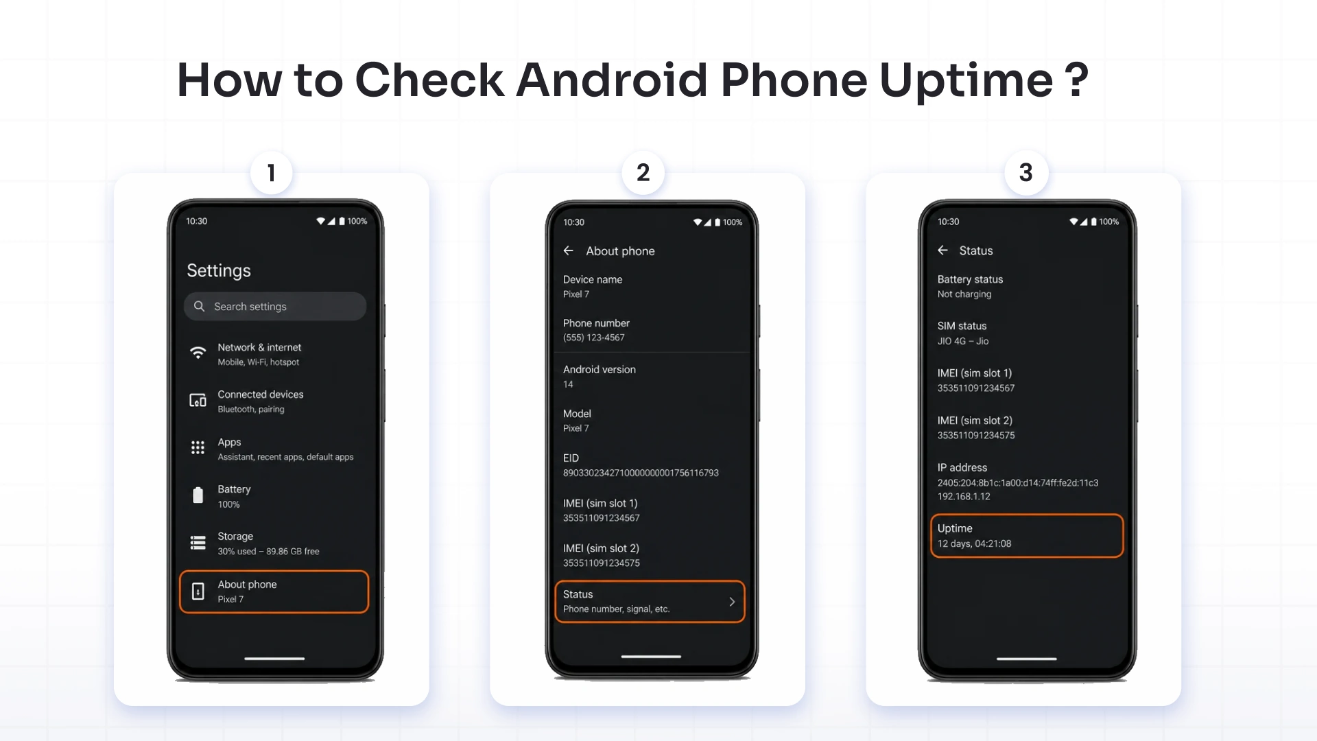 uptime in phone