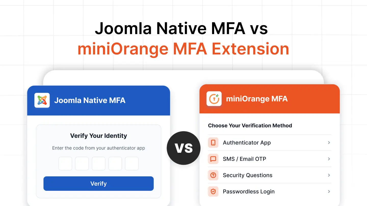 Joomla Native MFA vs miniOrange MFA Extension: Which One Fits Your Site?