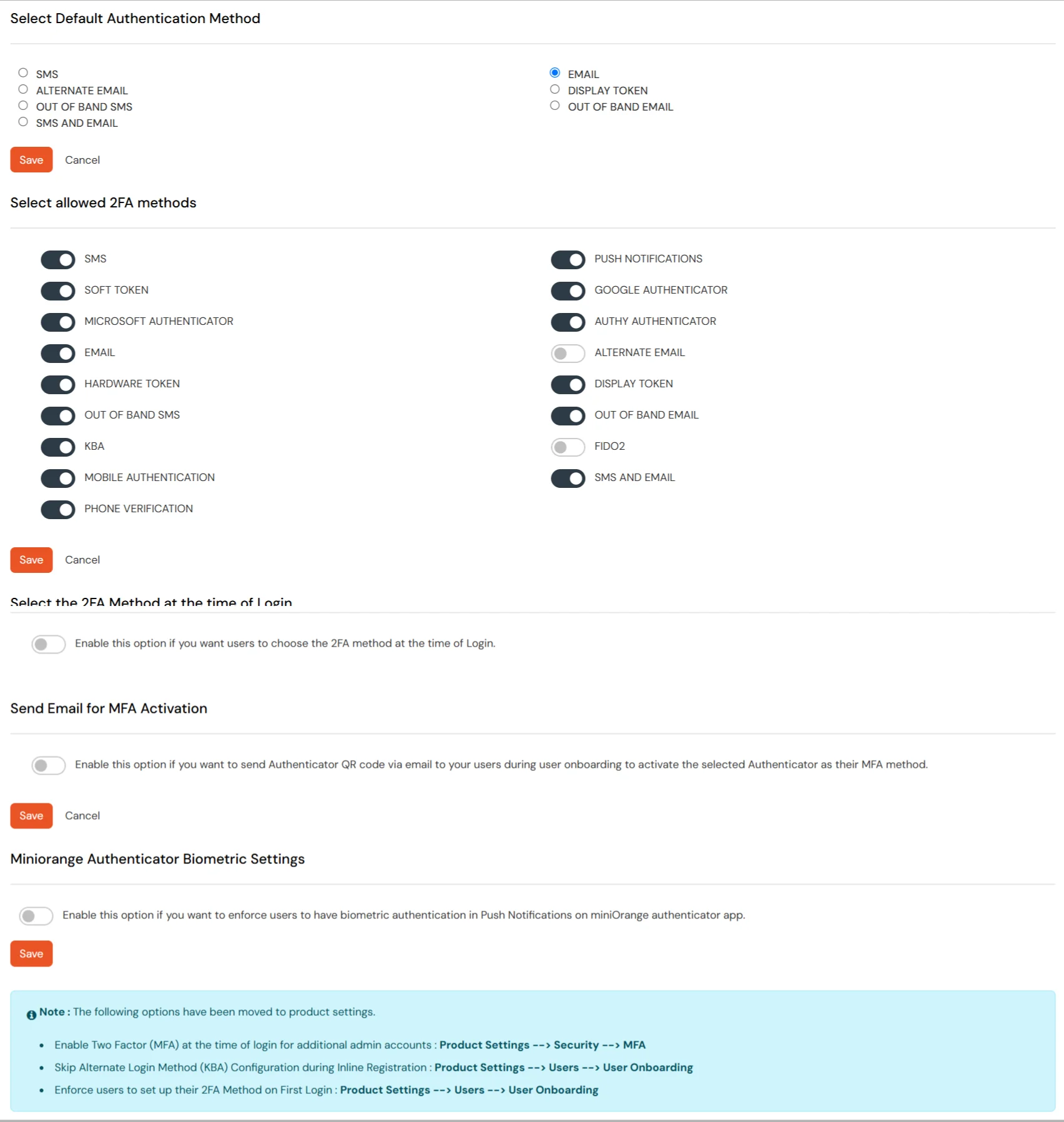 Select configure 2FA (two-factor authentication) for users tab