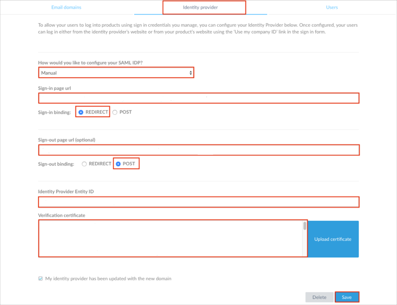 GoToMeeting Single Sign On (sso) add identity provider