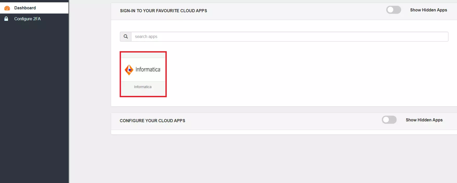 Informatica Single Sign-On (SSO) verify configuration