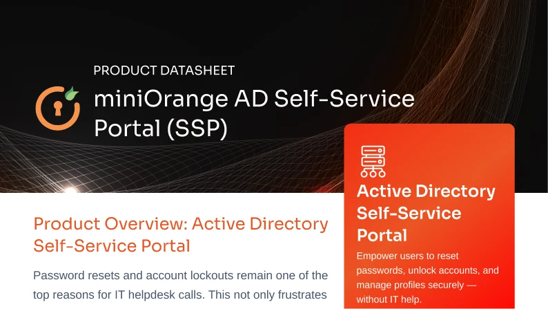 Active Directory Tools Self-Service Portal Datasheet | SSPR