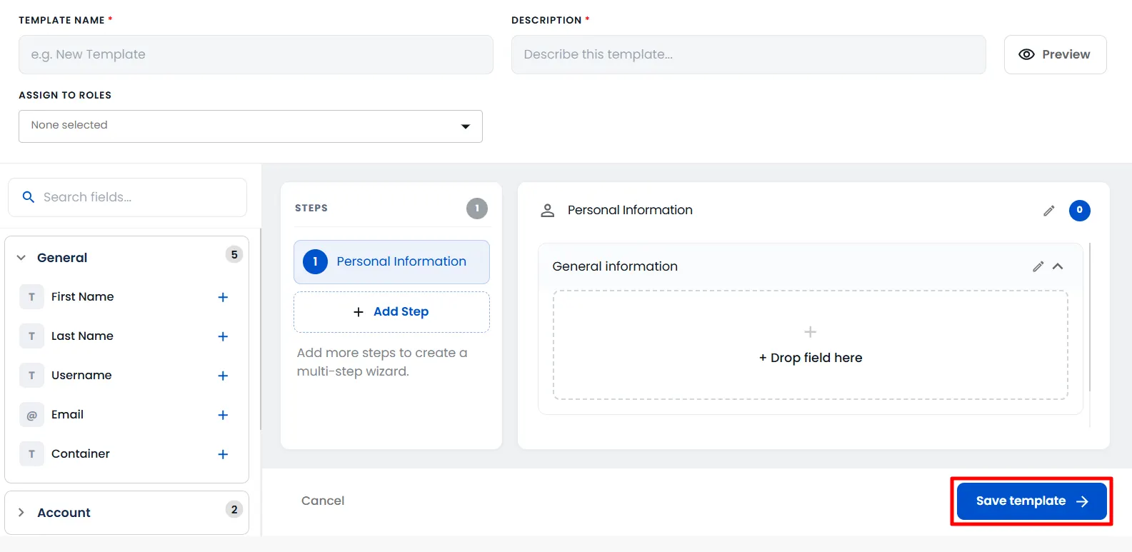 Configure Group Template | Group Management