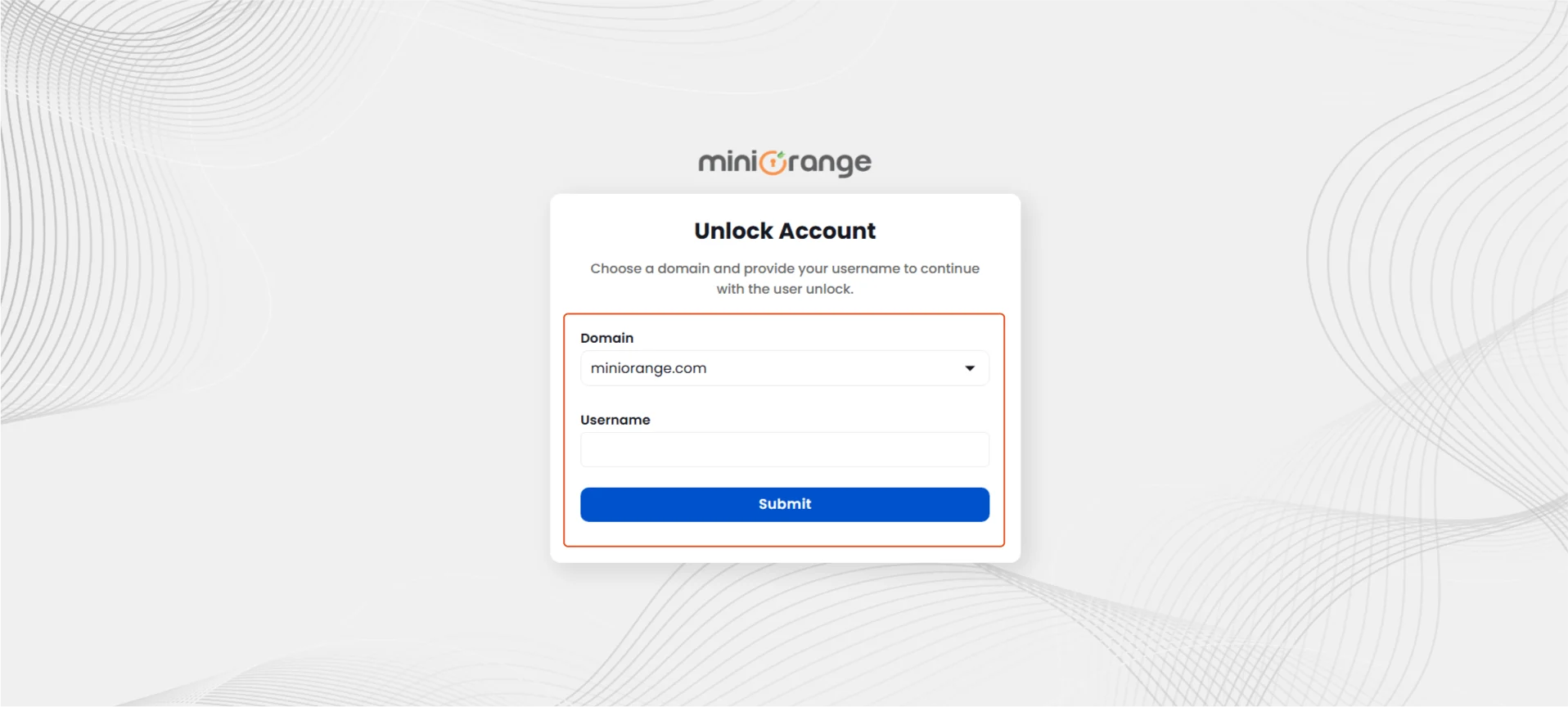 select domain and enter the username to unlock the account