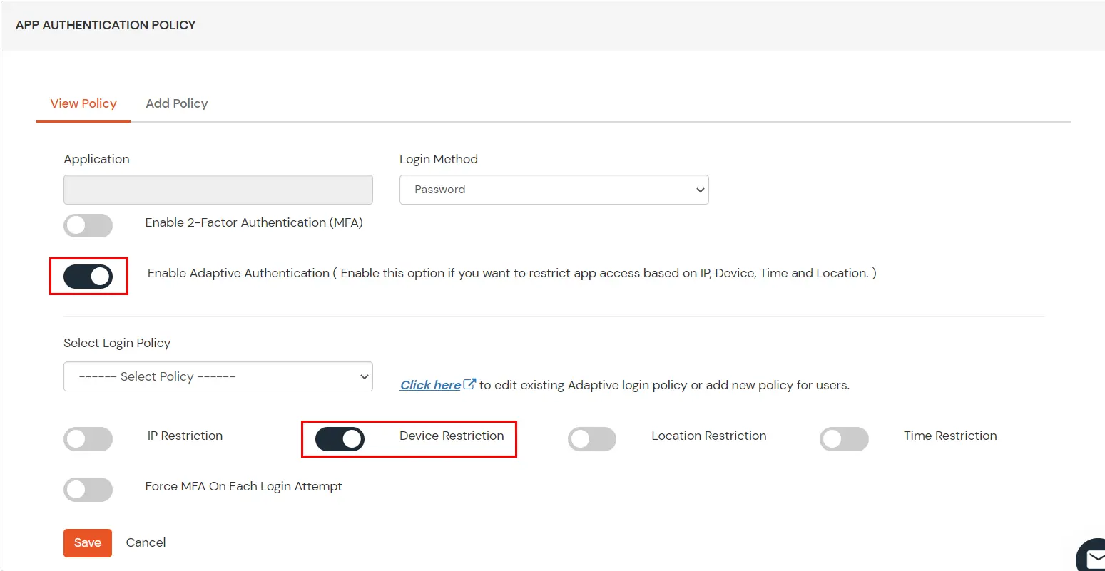 Device restriction for Google Workspace (G Suite) Restrict Access save device restriction policy