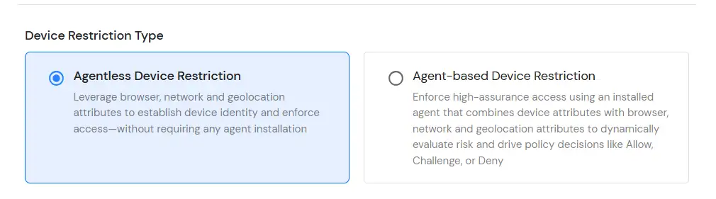 Device Restriction Type