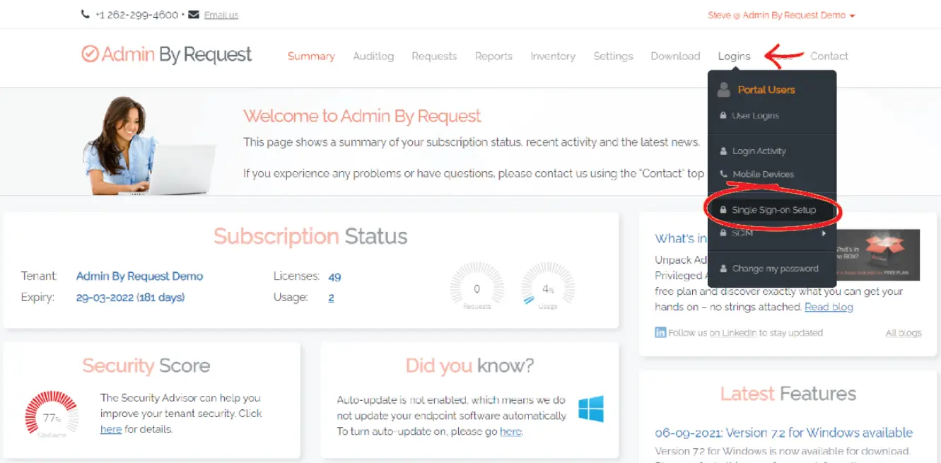 Configure Admin By Request Single Sign-On (SSO): Add application