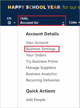 Amazon Business Single Sign-On (sso)