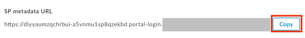 Configure Apigee Single Sign-On (SSO): Copy SP metadata URL